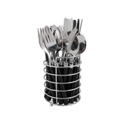 Bo-Camp Cutlery Set with Basket 24 Pieces 6 Persons Black Bo-Camp - Dynamic Drive