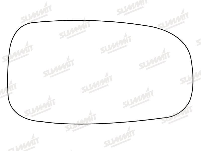 Summit Stick-On Standard Mirror Glass fits Saab 9 - 3 9 - 5 02 to 12 RHS Summit - Dynamic Drive