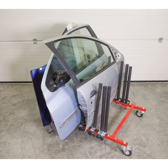 Sealey Panel Storage Rack Mobile Holds 5 Panels MK76 Sealey - Dynamic Drive