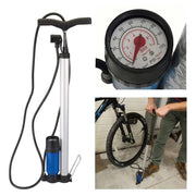 Bicycle Track Tyre Pump Presta Schrader With Pressure Gauge - Lifetime Guarantee Silverline  - Dynamic Drive