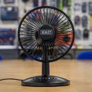 Sealey Oscillating USB Desk Fan 3-Speed 6" SFF6USB Sealey - Dynamic Drive