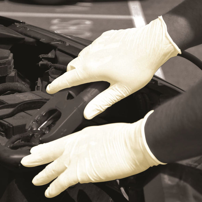 Bodyguards Powder Free White Latex Disposable Gloves Large Box of 100 Bodyguard - Dynamic Drive