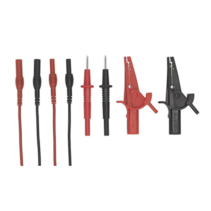Sealey Automotive Test Lead & Crocodile Clip Set 6pc TATL Sealey - Dynamic Drive