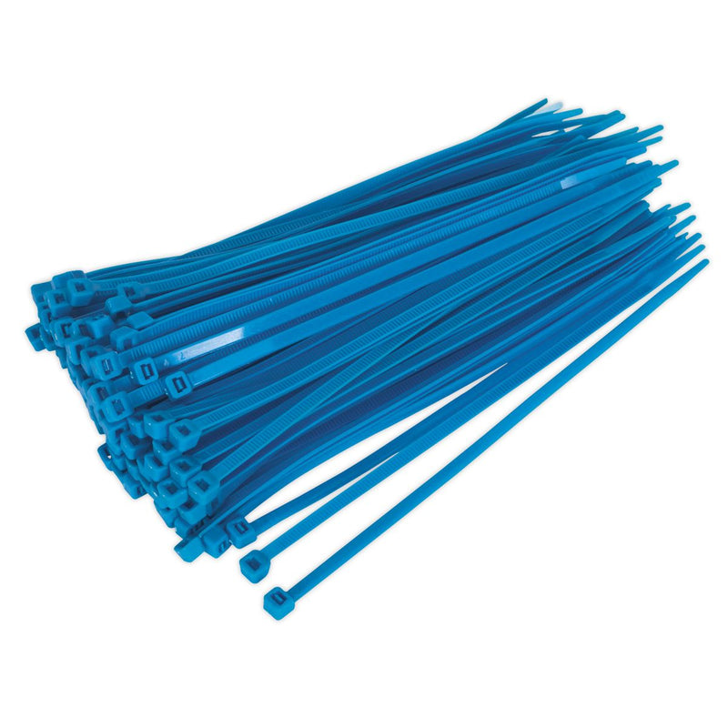 Sealey Cable Tie 200 x 4.8mm Blue Pack of 100 CT20048P100B Sealey - Dynamic Drive