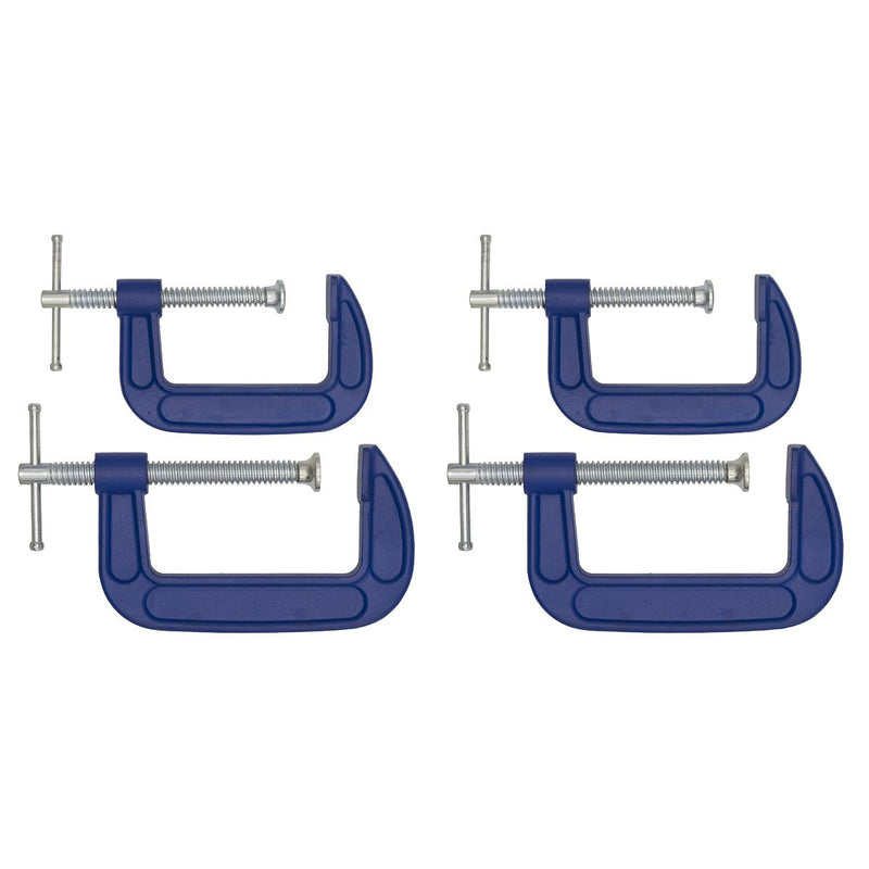 Sealey G-Clamp Set 75mm & 100mm 4pc AK6003SET Sealey - Dynamic Drive