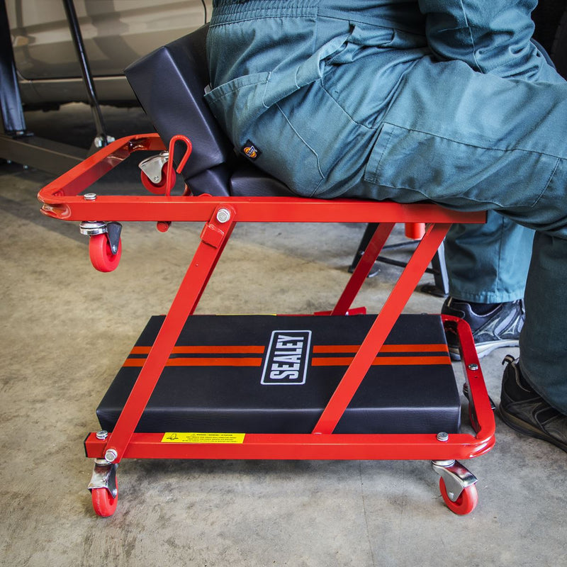 Sealey Creeper/Seat Steel with 7 Wheels & Adjustable Head Rest SCR79 Sealey - Dynamic Drive