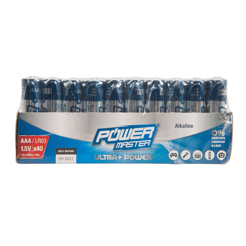 PowerMaster AAA Super Alkaline Battery LR03 40pk 40pk 867060 PowerMaster  - Dynamic Drive