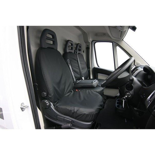 Town Country Seat Cover Single Black for Peugeot Boxer Citroen Relay Fiat Ducato Town & Country  - Dynamic Drive