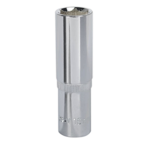 Sealey WallDrive Socket 16mm Deep 1/2"Sq Drive Fully Polished SP1216D Sealey - Dynamic Drive