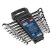 Sealey Combination Ratchet Spanner Set 10pc Extra-Long Metric AK63914 Sealey - Dynamic Drive