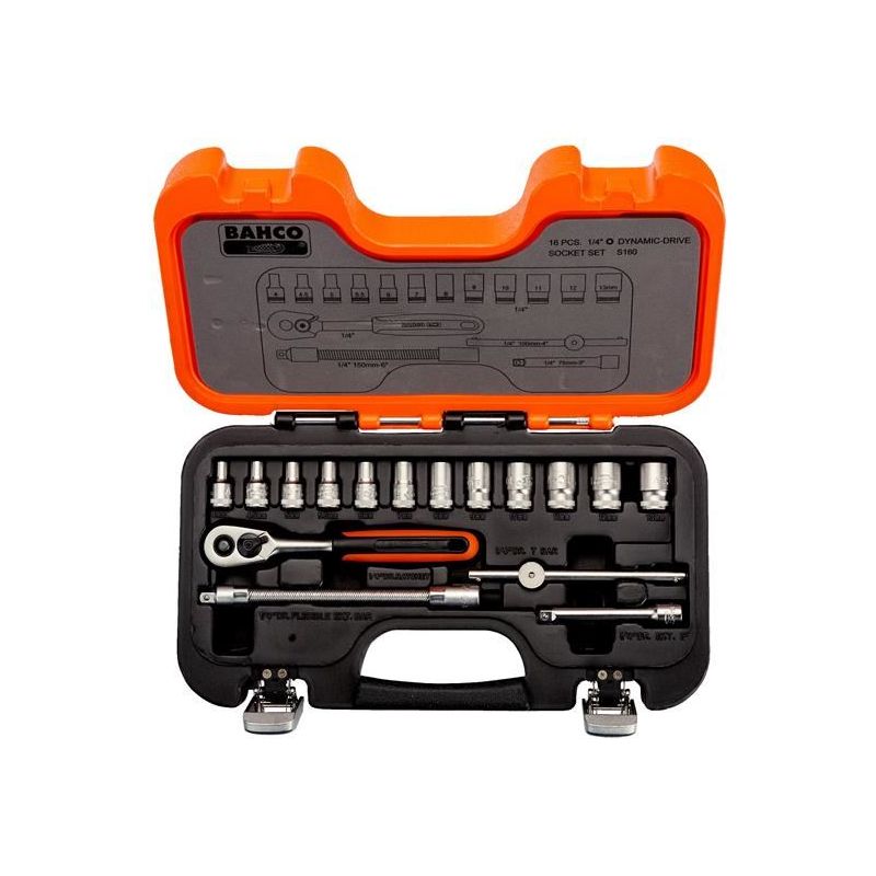 Bahco S160 1/4in Drive Socket Set, 16 Piece Bahco - Dynamic Drive