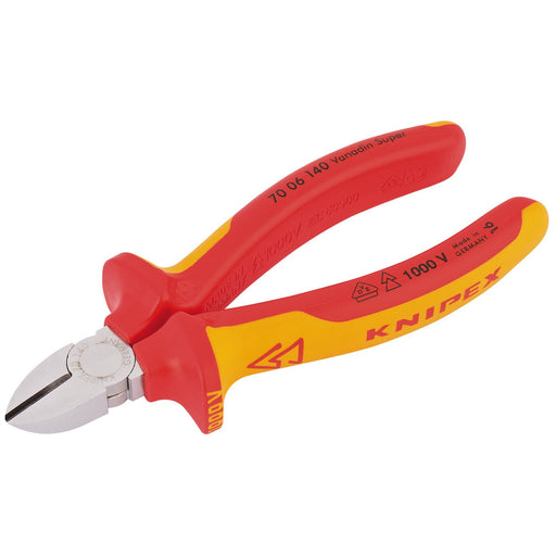 Draper Knipex 70 06 140 SBE Fully Insulated Diagonal Side Cutter, 140mm 81254 Draper - Dynamic Drive