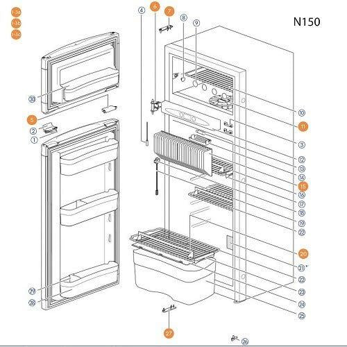 Thetford Fridge Shelf N80 Bottom 62303708 Thetford - Dynamic Drive