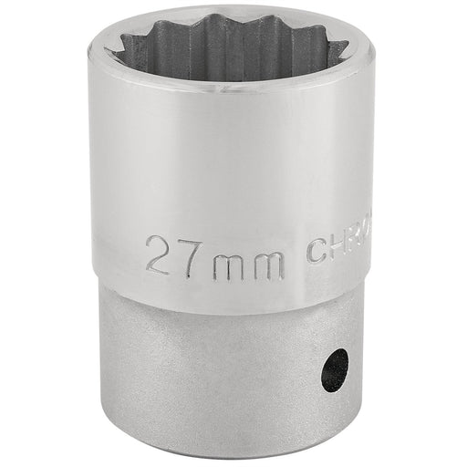 Draper 12 Point Socket, 3/4" Sq. Dr., 27mm 16696 Draper - Dynamic Drive