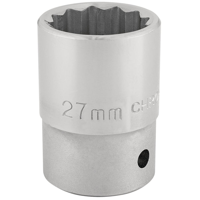 Draper 12 Point Socket, 3/4" Sq. Dr., 27mm 16696 Draper - Dynamic Drive