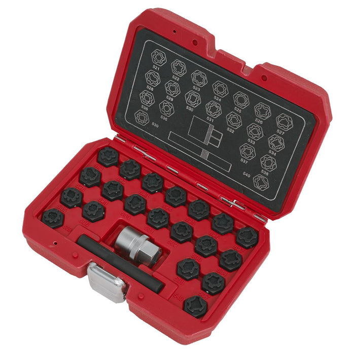 Sealey Locking Wheel Nut Key Set 22pc VAG SX220 Sealey - Dynamic Drive