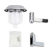 6 x Solar Powered LED Outdoor Garden Fence Wall Chrome Lantern Light Lamp Grundig  - Dynamic Drive