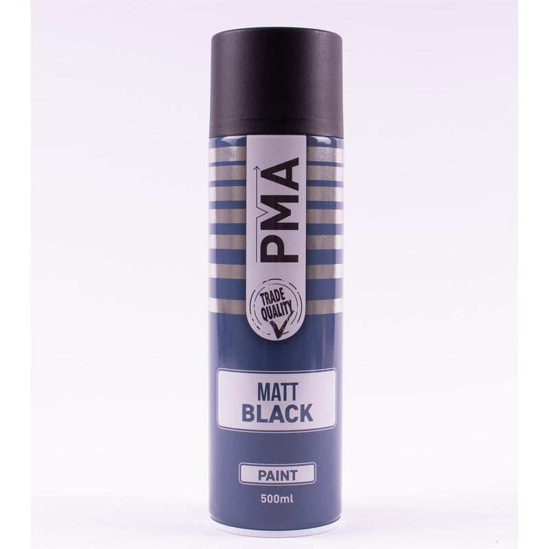 12x PMA Professional Matt Black 500ml Spray Paint High Coverage PMA - Dynamic Drive