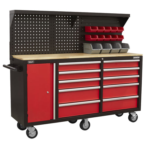 Sealey Mobile Workstation 10 Drawer with Backboard AP6310 Sealey - Dynamic Drive