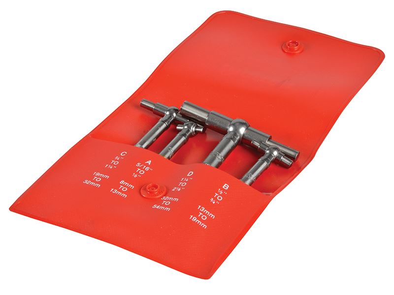 Starrett S579GZ Telescopic Gauge Set, 4 Piece 8-54mm Starrett - Dynamic Drive