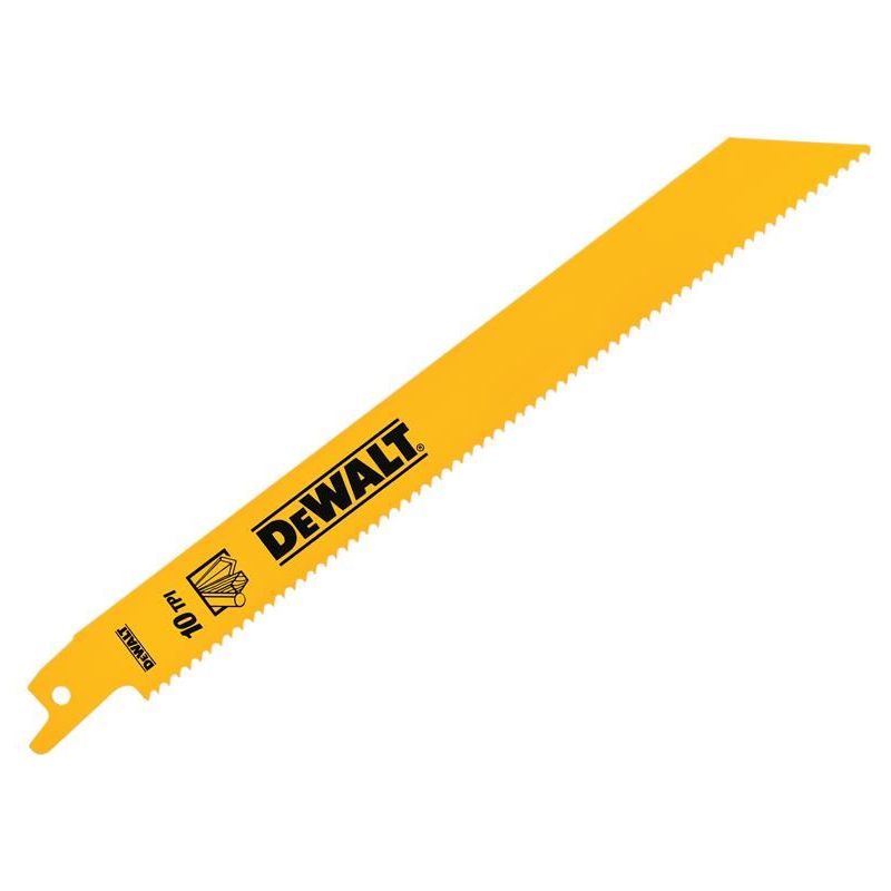 Dewalt Power Tools Bi-Metal General Purpose Reciprocating Blade 203mm x 10 TPI (Pack 5) DeWALT Power Tools - Dynamic Drive