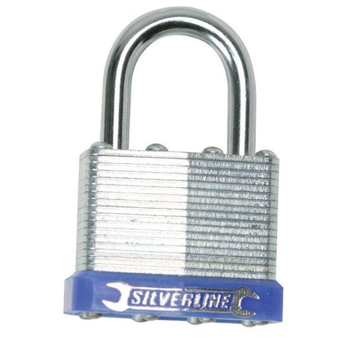 Silverline Laminated Padlock 40mm Silverline - Dynamic Drive