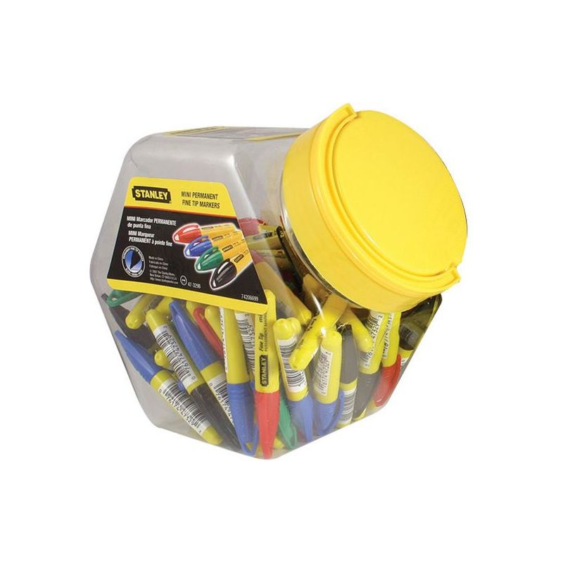 Stanley® Hand Tools Mini Fine Tip Marker, Mixed Colours (Tub 72) STANLEY® Hand Tools - Dynamic Drive
