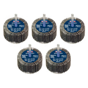 Sealey 60 x 30mm Abrasive Flap Wheel on 6mm Shaft 40Grit - Pack of 5 FW6030405 Sealey - Dynamic Drive