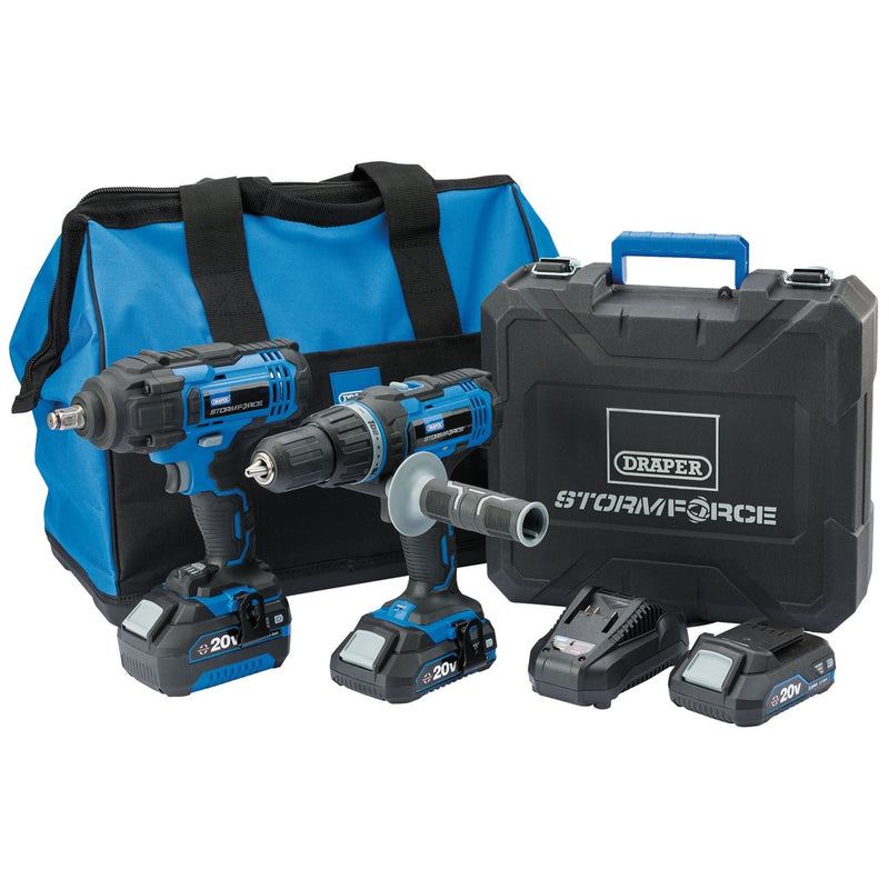 Draper Storm Force 20V Cordless Workshop Kit (7 Piece) 40451 Draper - Dynamic Drive