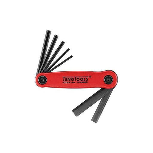 Teng Tools Folding Hex Key Set 2.5-10 mm ALU 7 Pieces Teng Tools - Dynamic Drive