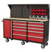 Sealey Mobile Workstation 10 Drawer with Backboard AP6310 Sealey - Dynamic Drive