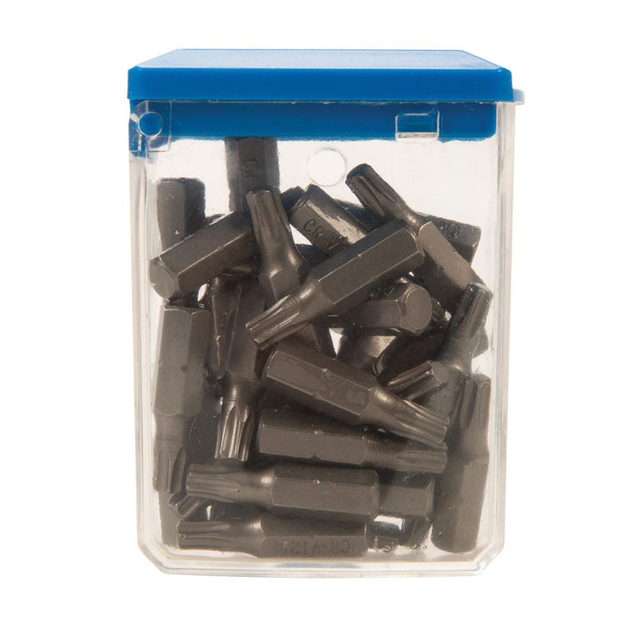 Silverline T25 Cr-V 6150 Screwdriver Bits 30pk T25 Silverline - Dynamic Drive