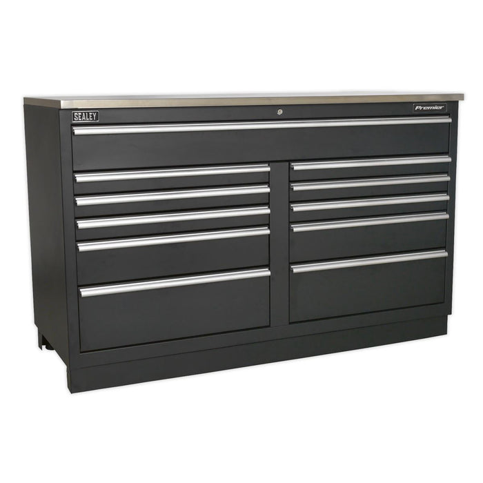 Sealey Premier Premier Storage System with Oak Worktop 3.3m APMSCOMBO2W Sealey Premier - Dynamic Drive