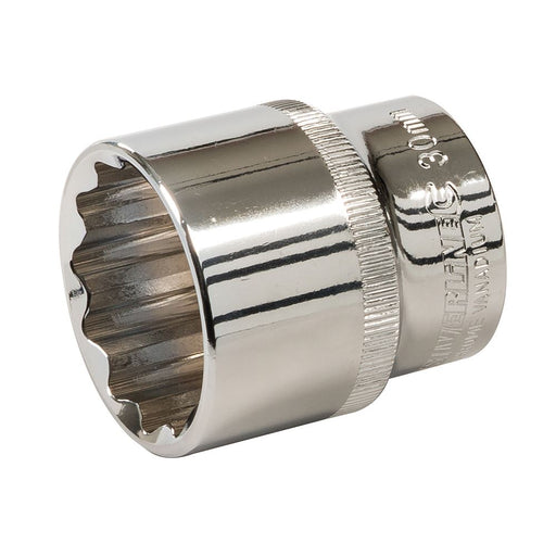 Silverline Socket 1/2" Drive 12pt Metric 30mm Silverline - Dynamic Drive