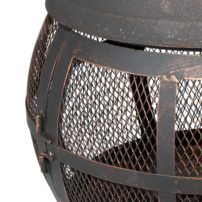 Dellonda Deluxe 360 Chiminea/Fire Pit - Antique Bronze Finish Dellonda  - Dynamic Drive