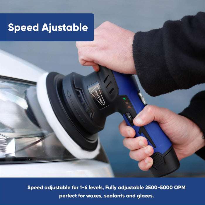 Portable Cordless Car Polisher Buffer Sander Polishing Machine Kit SWCP3 Streetwize - Dynamic Drive