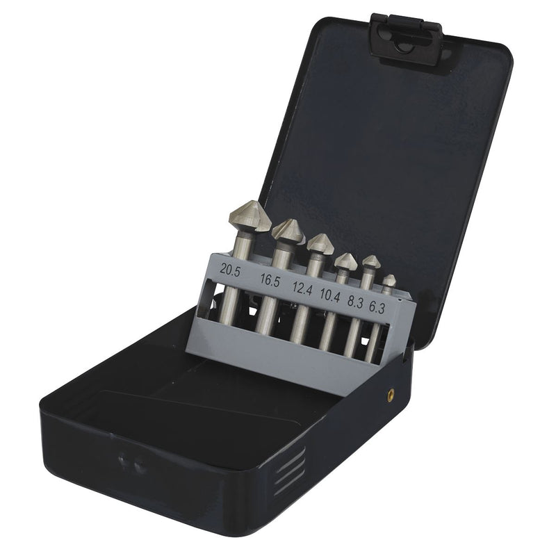Sealey Countersink Bit Set 6pc 3 x V Flutes CSSET6V Sealey - Dynamic Drive