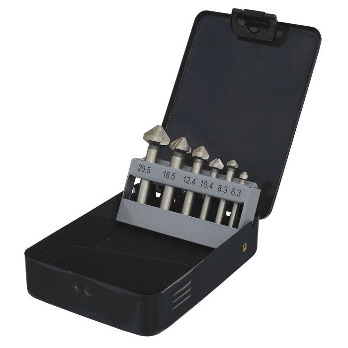 Sealey Countersink Bit Set 6pc 3 x V Flutes CSSET6V Sealey - Dynamic Drive
