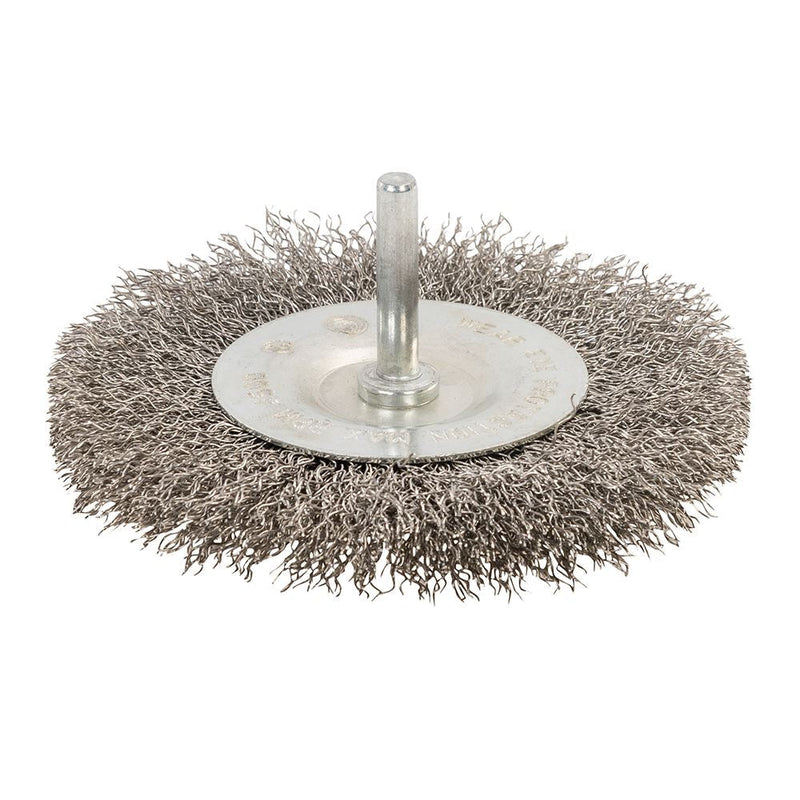 Silverline Rotary Stainless Steel Wire Wheel Brush 100mm Silverline - Dynamic Drive
