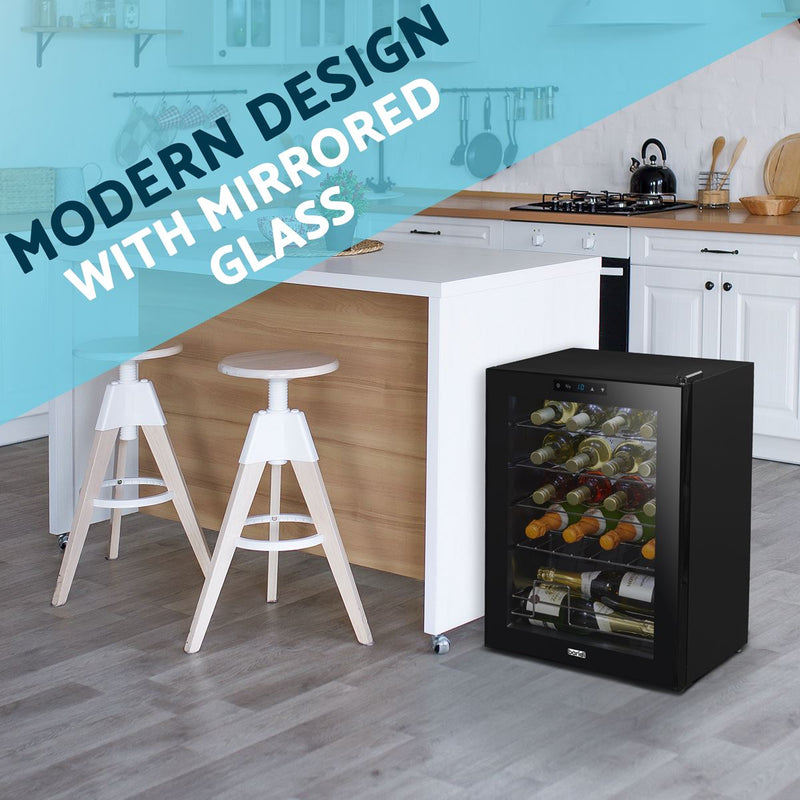 Baridi 20 Bottle Wine Cooler Fridge with Touchscreen Controls & LED Light - Black Baridi  - Dynamic Drive