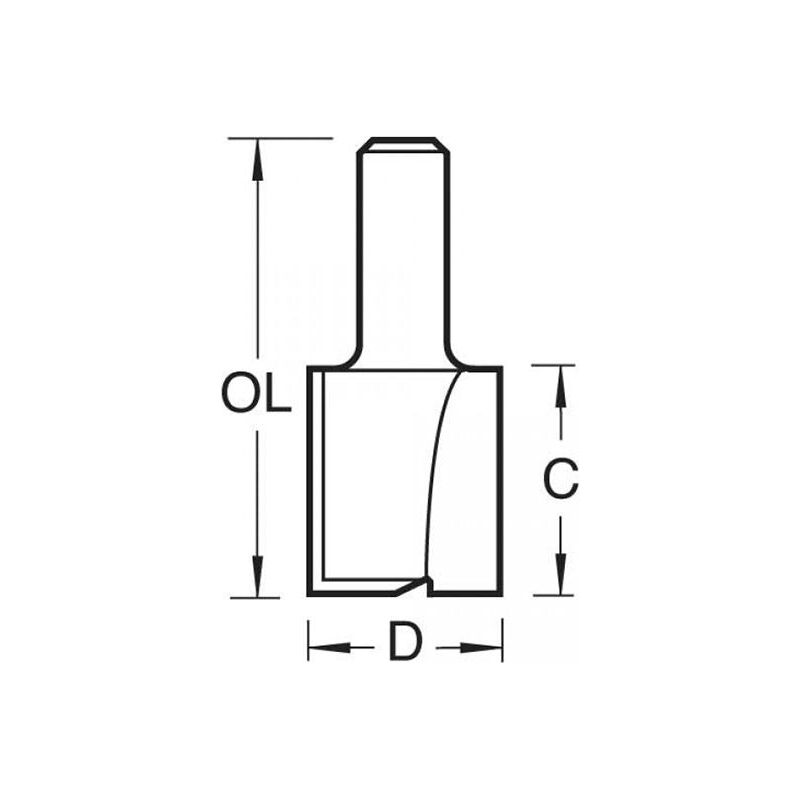Trend 4/6 x 1/4 TCT Two Flute Cutter 20.0 x 25mm Trend - Dynamic Drive