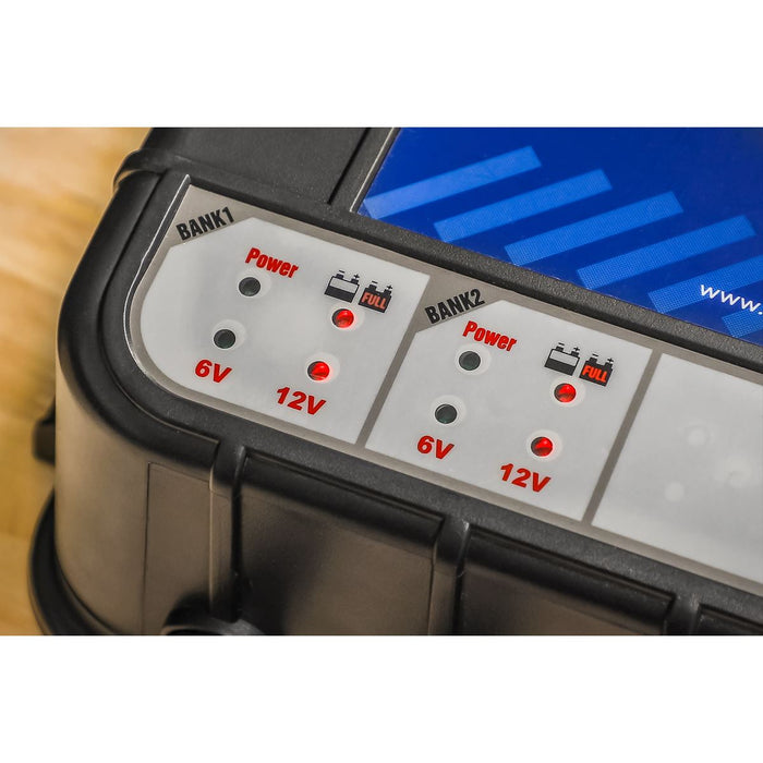Sealey Four Bank 6/12V 8Amp (4 x 2A) Auto Maintenance Charger Sealey  - Dynamic Drive