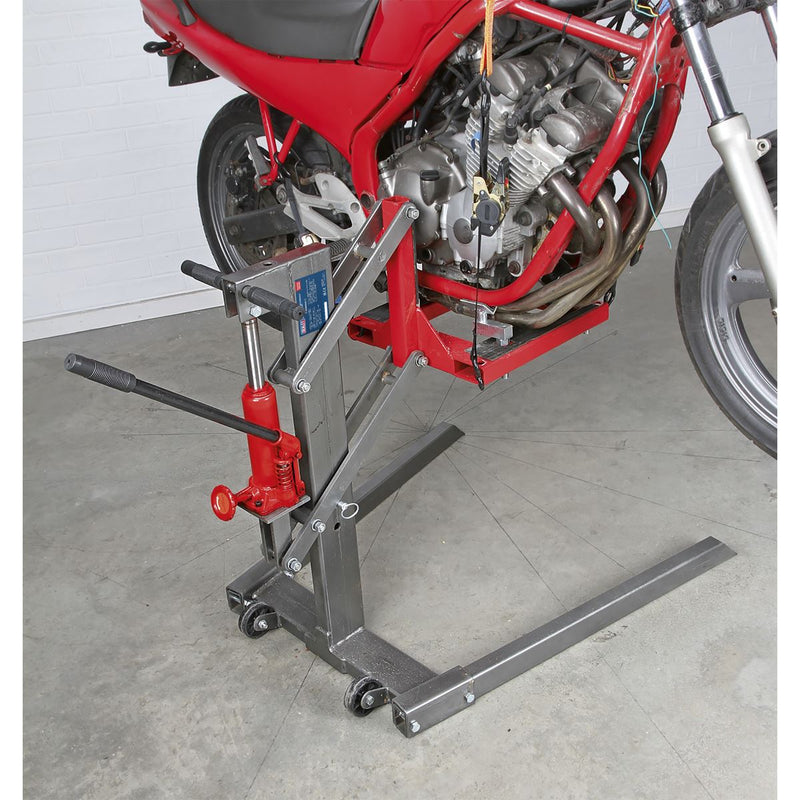 Sealey Single Post Hydraulic Motorcycle Lift 450kg Capacity MCL500 Sealey - Dynamic Drive