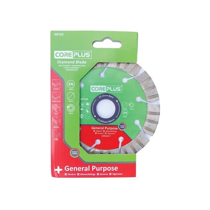 Coreplus GP125 General-Purpose Hybrid Turbo Diamond Blade 125mm CorePlus - Dynamic Drive