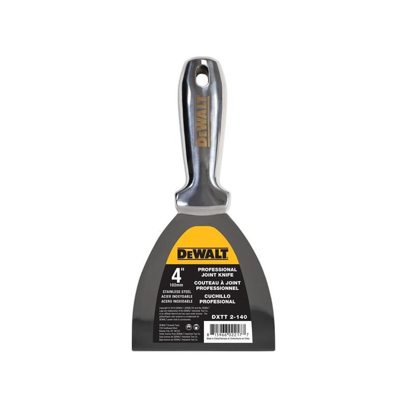 Dewalt Drywall Stainless Steel Jointing/Filling Knife 100mm (4in) DEWALT Drywall - Dynamic Drive