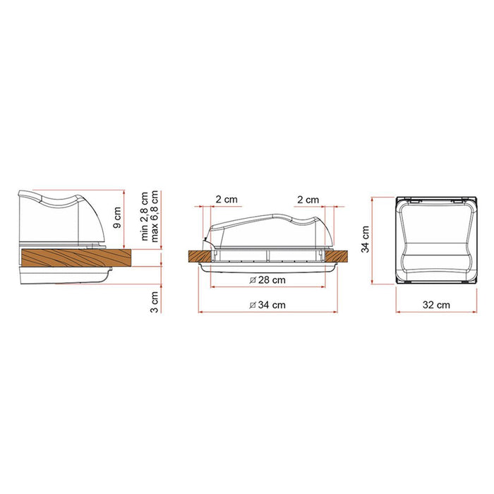Fiamma Rooflight Vent 28 F Crystal Fiamma - Dynamic Drive