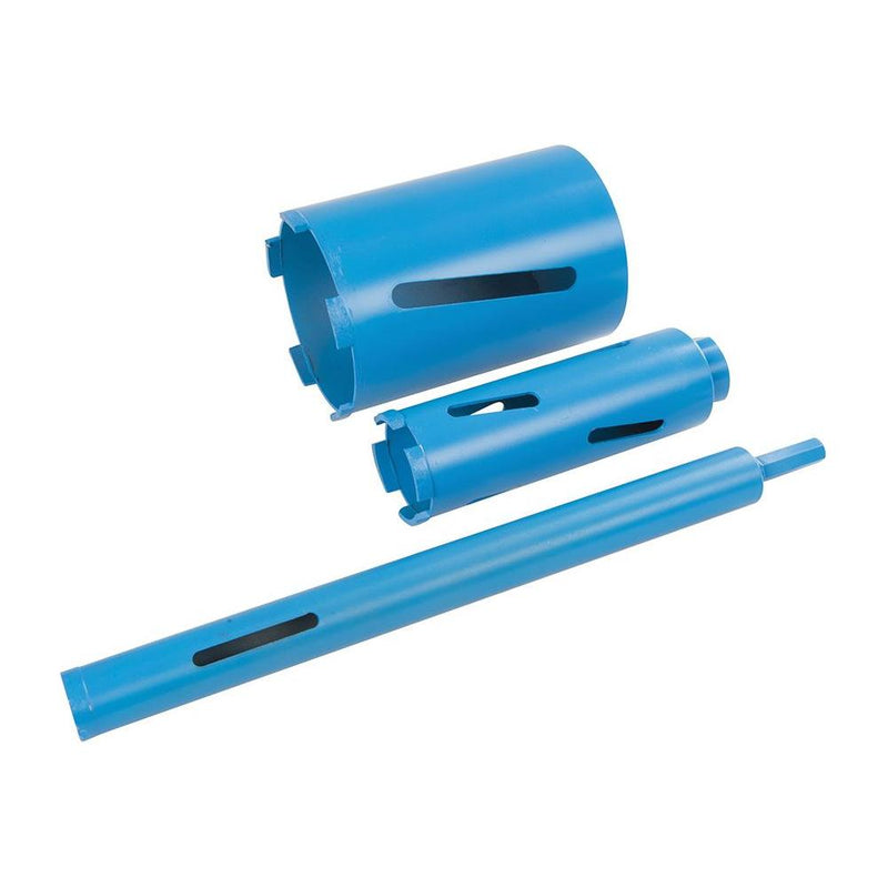 Silverline Diamond Core Drill Kit 3-Core 7pce 28, 52 & 107mm Silverline - Dynamic Drive