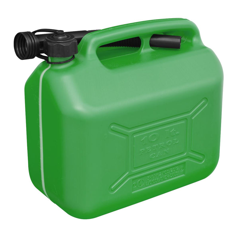 Sealey Fuel Can 10L Green JC10PG Sealey - Dynamic Drive
