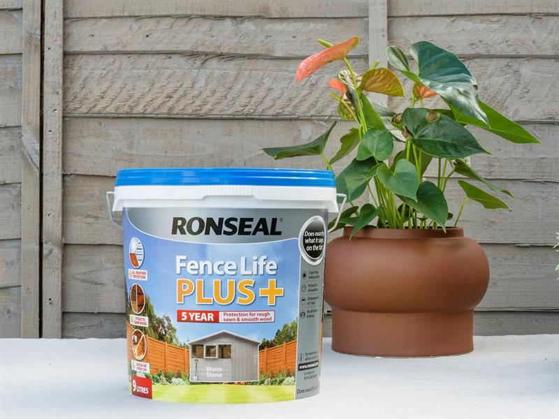 Ronseal Fence Life Plus+ Warm Stone 5 litre Ronseal - Dynamic Drive