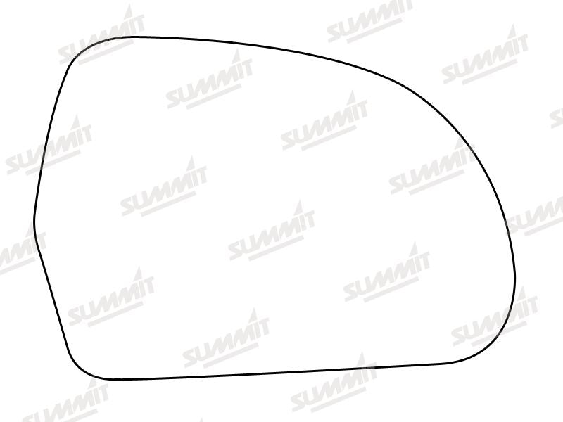 Summit Stick-On Standard Mirror Glass fits Audi A3, A4, A5, A6 Skoda Octavia RHS Summit - Dynamic Drive